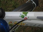 une dcoration sur le vlo de Rony
